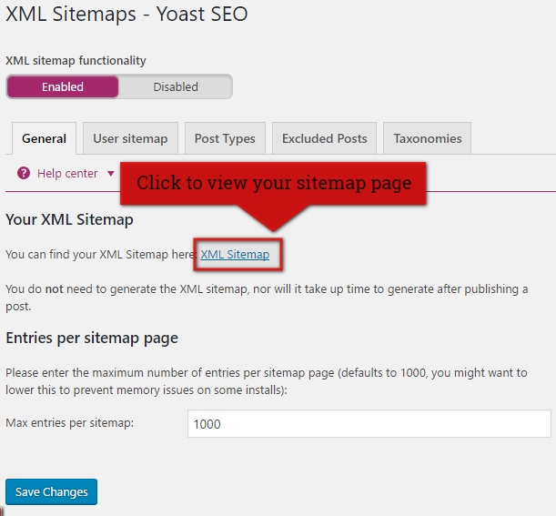 Configure an XML Sitemap
